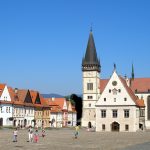 Old Town Square with the Church of St. Egidius in Bardejov