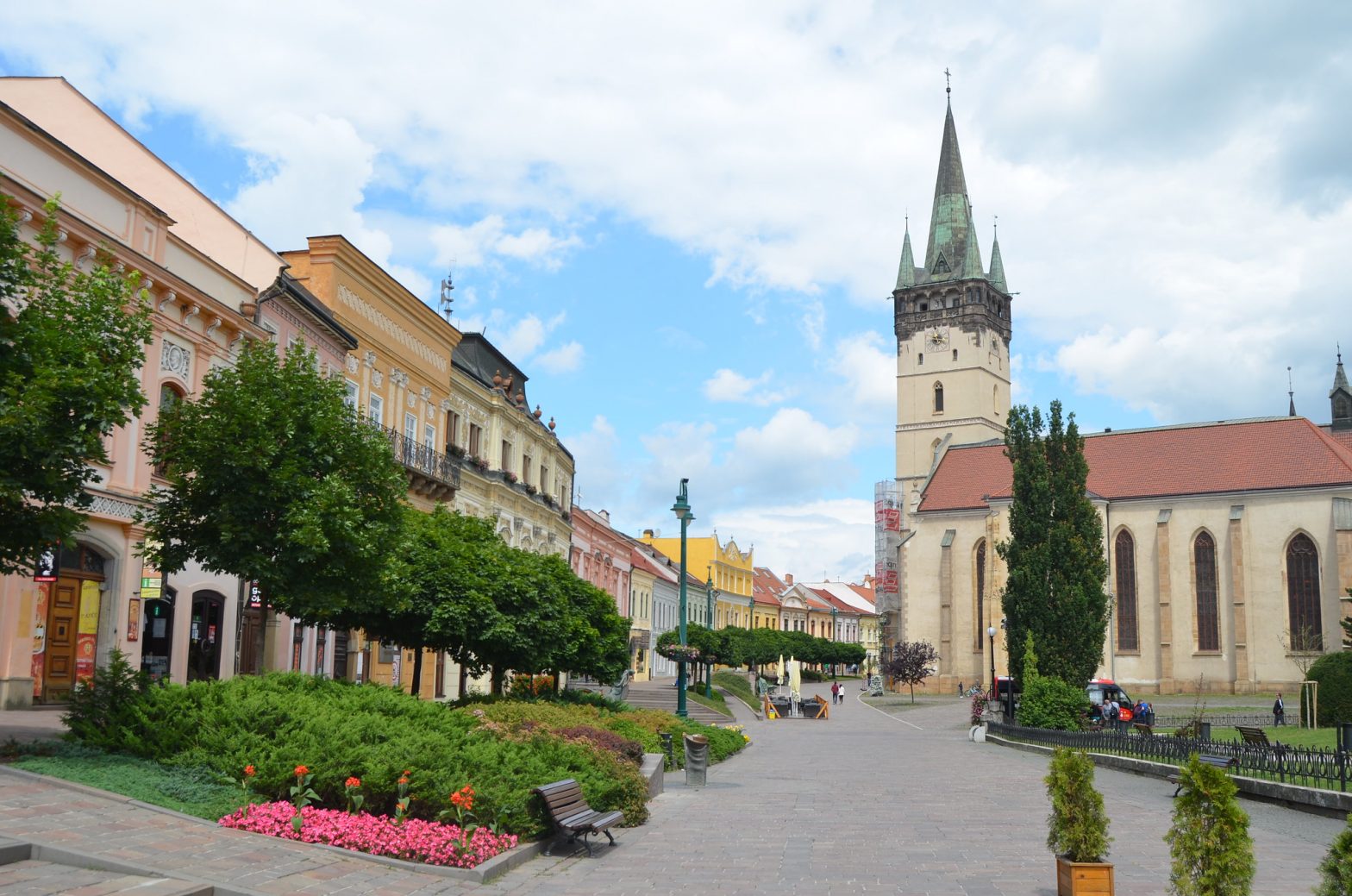 Downtown Prešov Dominated by the St. Nicholas Concathedral